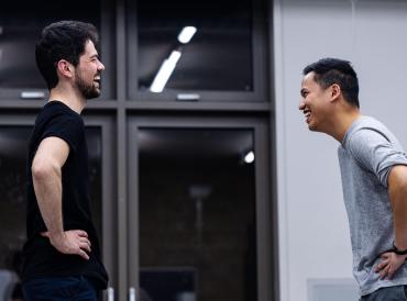 Participants laughing in a LAMDA Actor Refresh class