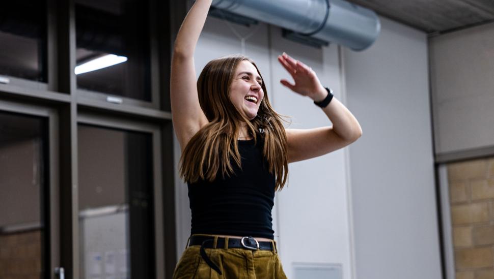 A participant during a LAMDA Actor Refresh class
