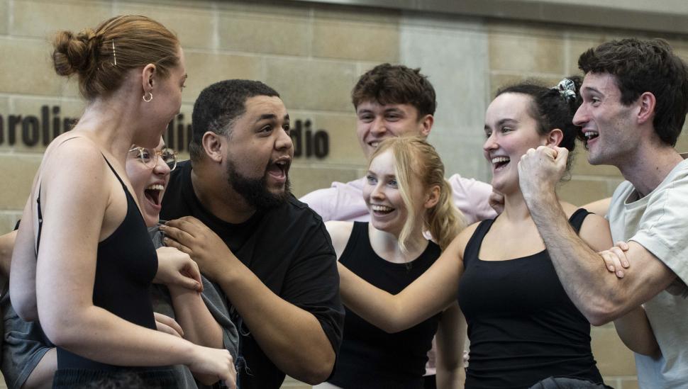 A group of LAMDA students during rehearsals