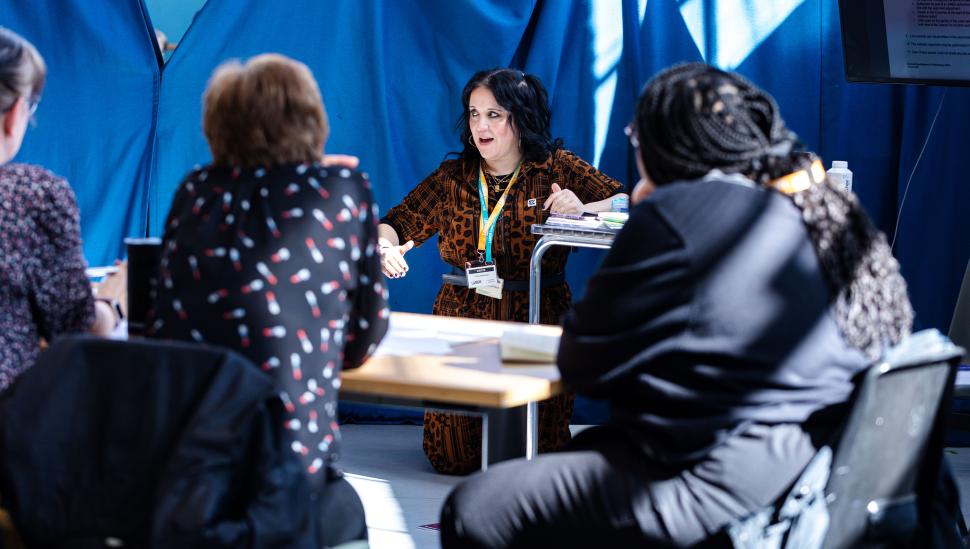 A LAMDA Exams practitioner in a session